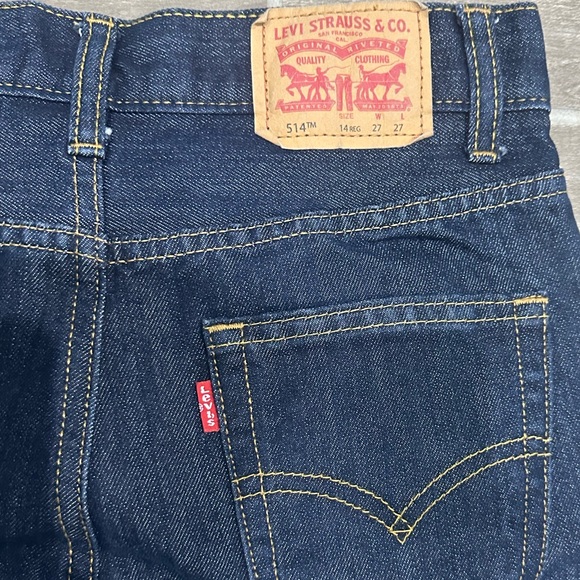 Levi’s boys jeans size 14 reg Levi’s jeans 514 straight 27w 27L - Picture 4 of 4
